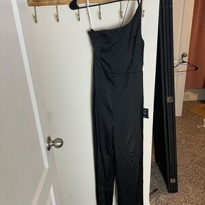 Lulu's Chic Black Asymmetrical Jumpsuit